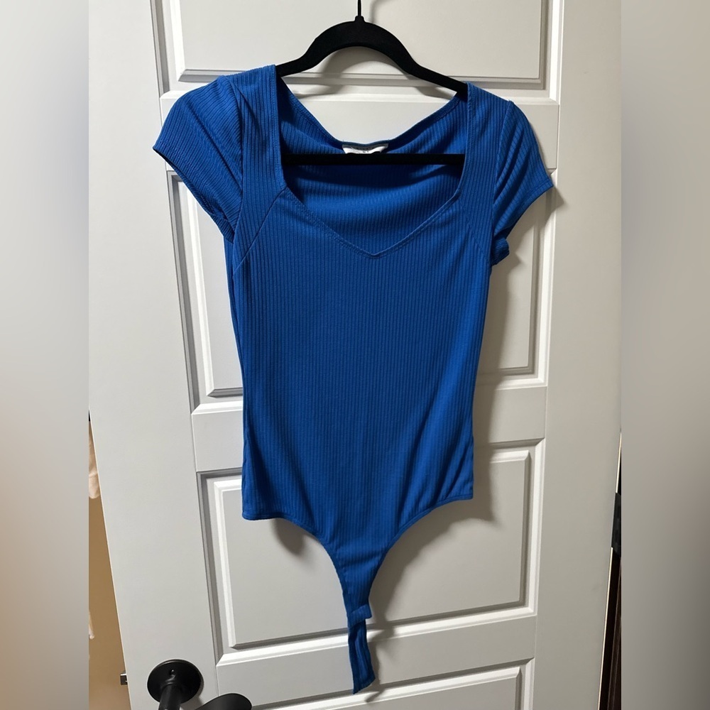 Elodie Royal Blue Ribbed Bodysuit